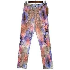 NWT Aphrodite Snake Print Rainbow Mermaid Scale Jeans 13
